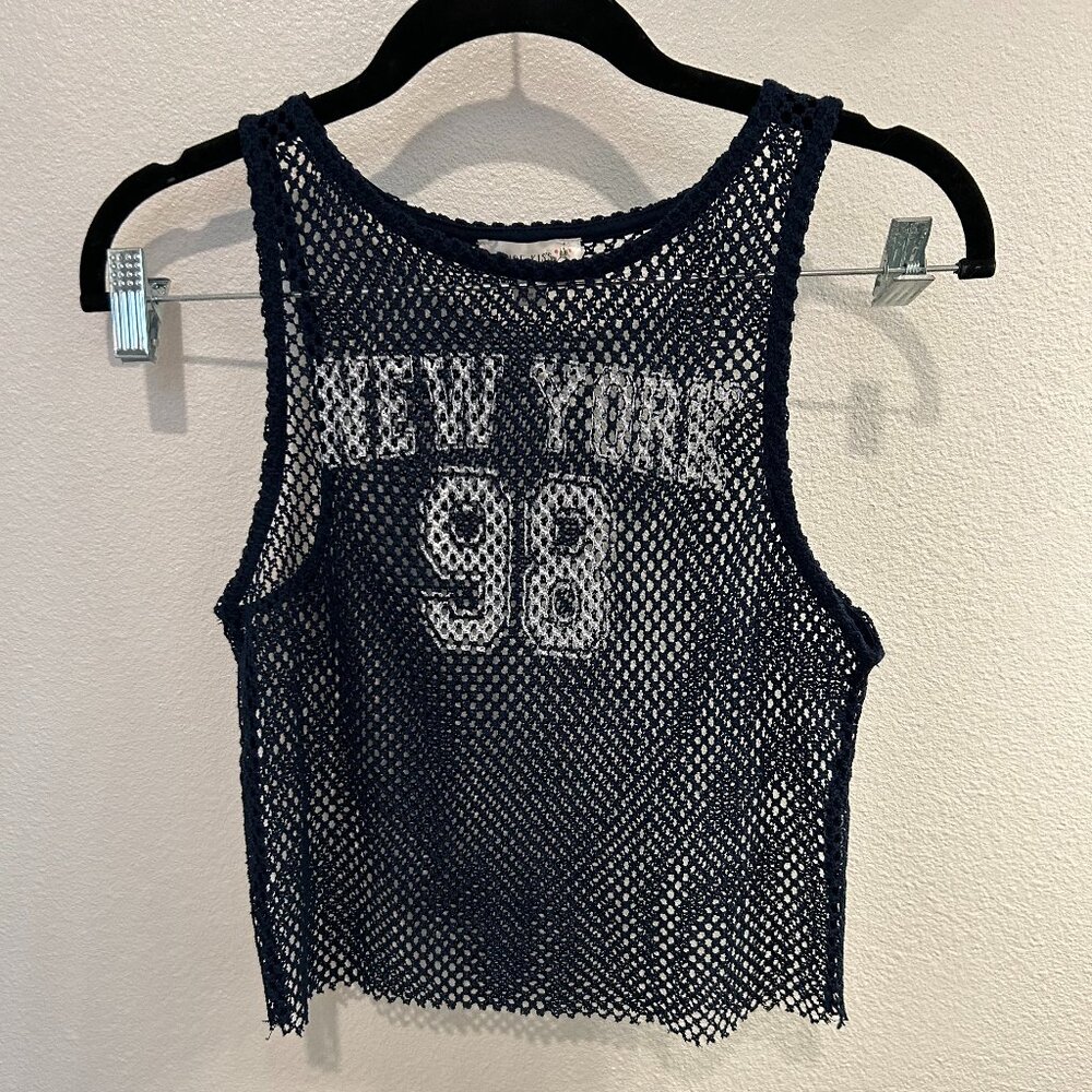 Mesh jersey top